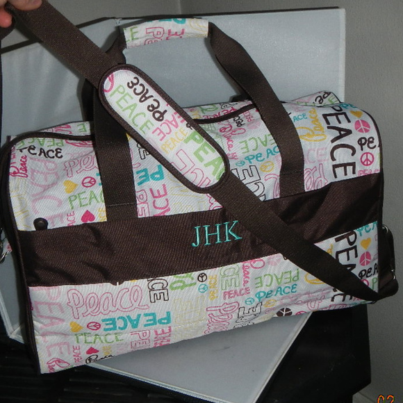 PB TEEN Pottery Barn "PEACE Duffel Bag - Picture 1 of 8